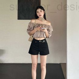 Famille de créateurs de shorts pour femmes 24 début de printemps Nouveau Shenzhen Nanyou Loisure Trend minceur de punage droit lâche Denim S6hf