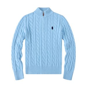 Pull pour hommes Designer Ralphs Warhorse broderie respirant plage Laurens coton demi-fermeture à glissière pull pour hommes