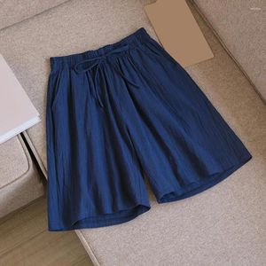 Pantalones cortos para mujer Bolsillo con cordón Colección de verano elegante Bolsillos de cintura elástica Altos para ropa de calle