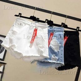 Damesshorts Mode Blauwe Denim Shorts Dames Zomer Hoge Taille Losse korte broek Sexy Girl All Match Hot Pants Jeans Brede shorts Koreaans T240222