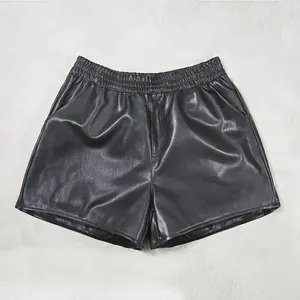 Damesshorts Vrouwelijk Sexy Zwart Danskleding Zomer Korte Clubwear Streetwear Grote maten PU-leer Punkstijl Hiphopmeisjes