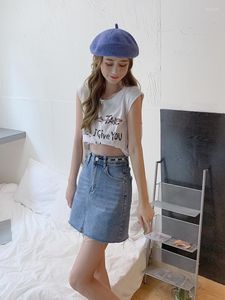 Shorts pour femmes Feynzz Denim Jupe courte Femme Été Mince 2023 Fat Mm Anti-éblouissement Sac Hanche A-ligne Taille Haute Mode Tendance Culottes