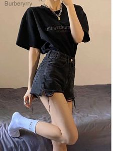 Les vêtements d'été de Feynzz sont une tendance des shorts en denim frits de style occidental salés et sucrés pour femmes L231215