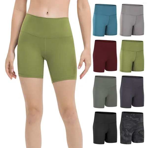 Pantalones cortos para mujer, Fitness, Yoga, cintura alta, baile, voleibol, levantamiento de cadera, corte de bota, pantalones cortos para correr para mujer