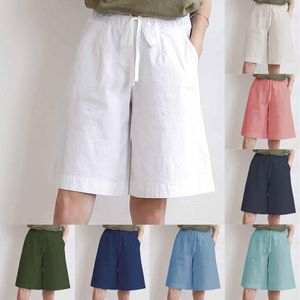 Pantalones cortos de mujer Pantalones de cinco puntos Sueltos Pequeños Trajes de sudor de yoga para mujer Pantalones de chándal ajustados con bolsillos