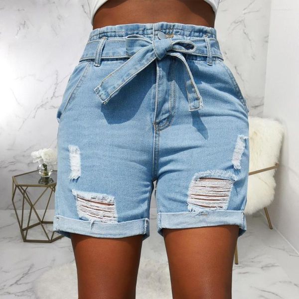 Shorts pour femmes Gotoola 2023 Design d'intérêt spécial Haute qualité Go-Getter Girl Style Mode Main Effiloché Lavé Denim Élastique