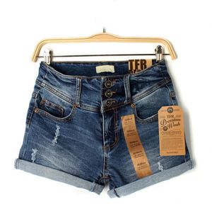 Shorts pour femmes de haute qualité femmes Shorts d'été Denim Jeans Sexy taille haute coupe ajustée coton extensible déchiré trou fille décontracté court J3146 230515