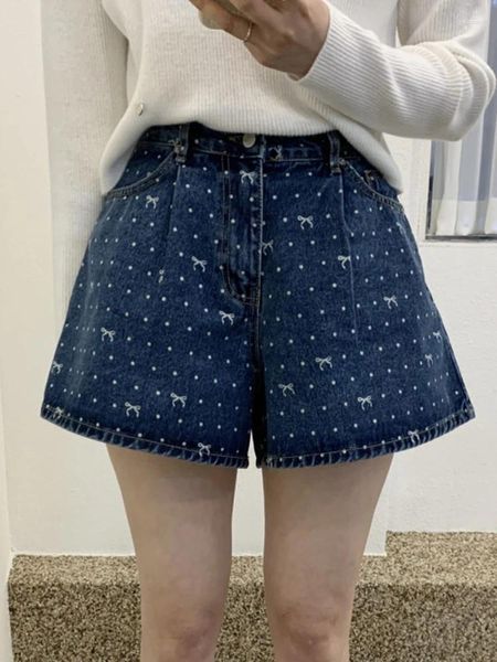 Shorts féminins hauts hauts jeans imprimés sexuels femme Summer plage lâche de poche décontractée de la mode Y2k Girls Streetwear