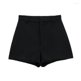 Damesshort Hoge taille Slanke Mode All-match Zwarte Culottes Zomer Anti-licht Temperament Sexy