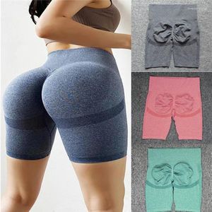 Shorts pour femmes, taille haute, sport, gymnastique, été, sans couture, Push-Up, Leggings courts pour vélo, Slim, Fitness, 2023