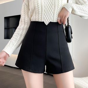 Shorts pour femmes taille haute A-ligne costume noir femmes été vêtements pour femmes leggings maigres jambes larges motard butin