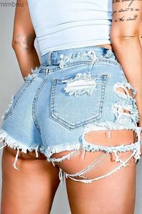 Shorts pour femme Offre spéciale été femme sexy short en jean déchiré taille haute gland irrégulier short slim jean S-2XL drop shippingL240119