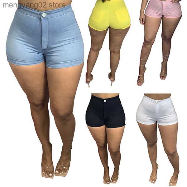 Pantalones cortos de mujer Venta caliente pantalones cortos de verano para mujer Pantalones cortos delgados de estiramiento alto sexy Flaco Moda pantalones cortos de cadera ajustados S-3XL envío de la gota T230515