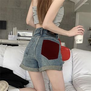 Shorts Feminino Hsa Streetwear Elegante Sexy Meninas Vintage Rasgado Jeans Feminino Cintura Alta Jeans Feminino Verão Chique Casual