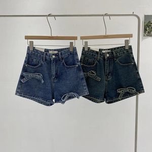 Short féminin Jean Femmes Bow Decoration Pochets