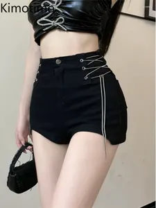 Dames shorts kimotimo vrouwen y2k Koreaanse stijl veterhoogte taille strakke korte broek zomer sexy pittig meisje allemaal match club streetwear