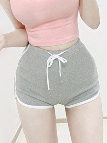 Shorts pour femmes Style coréen doux doux 2023 été filles élastique sport décontracté Spandex femmes Strapon nœud mignon mode 6Q4M