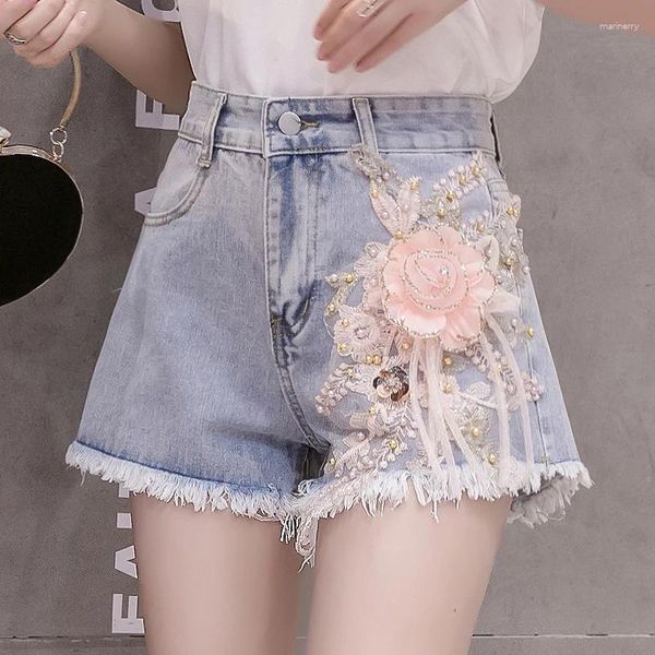 Short féminin dames décontractée cool broderie denim booty vaches femmes filles hautes taies femme femme vêtements sexy 1059 2