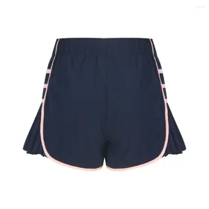 Dames shorts dame stijlvolle zomersporten met elastische hoge taille losse fit geplooid ontwerp voor jogging yoga tennis flowy