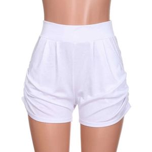 Dames shorts Lady Summer Beach Shorts Broek vrouwen Solid Color Losse broek Hoge taille Oversize Shorts Ruffle Short Pants Ropa Mujer Y240504
