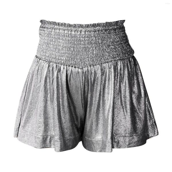 Shorts pour femmes Loisirs Sports Lâche Élastique Taille Baisse Brillant Pantalons Pantalons de Survêtement Femmes Pour Haute