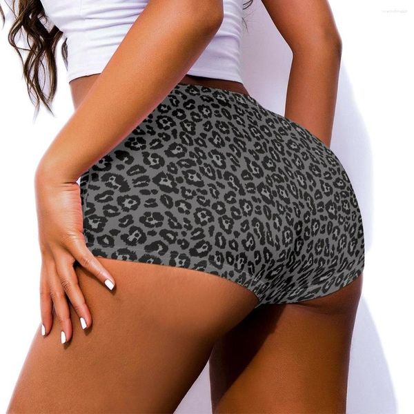 Pantalones cortos con estampado de leopardo para mujer