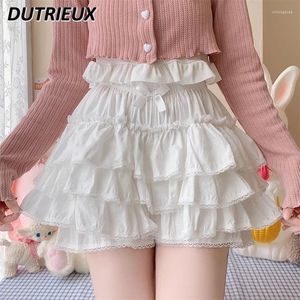 Shorts Pour Femmes Lolita Quatre Saisons JK Base En Pur Coton Doux Fille Mignonne Couleur Unie Ample Polyvalent Taille Élastique Bloomers