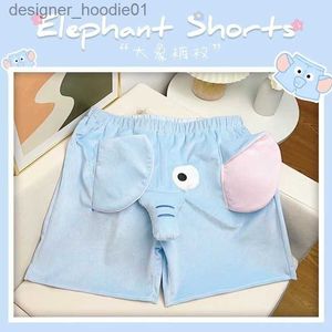 Shorts pour femmes Shorts pour hommes adorable éléphant été à la maison Shorts décontractés hommes et femmes respirant drôle confortable motif de couple pantalons courts 230425 L230912