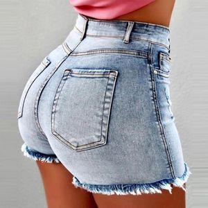 Short féminin Monochrome Coton Denim Sexy Sexy High-WaistEd Jeans Pantal