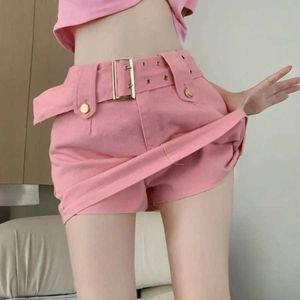 Shorts voor dames nieuwe vrouwen sexy hoge taille rok Japan en Zuid -Korea -stijl Y240425