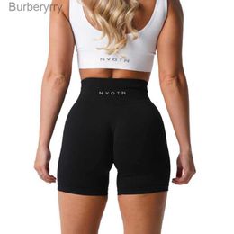 Calções femininos nvgtn elastano sólido sem costura shorts feminino macio treino collants roupas de fitness yoga calças ginásio wearl231215