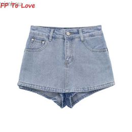 Shorts pour femme OOTD Denim Mini Shorts jupes culotte de base Sexy Streetwear femme bleu noir qualité été printemps BottomL240119