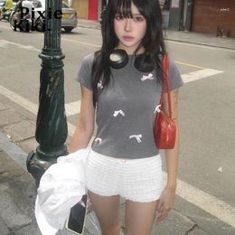 Short féminin pixiekiki dentelle blanche Frilly butin harajuku mode y2k cpecore arc basse taise femme vestiges été 2024 p67-dz20