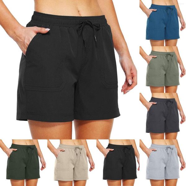 Pantalones cortos de mujer de talla grande para mujer al aire libre agua verano entrenamiento atlético rápido pantalones de senderismo secos