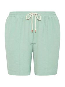 Shorts voor dames plus zomer pull-up casual shorts voor vrouwen licht groen losse elastische taille pocket side oefening shorts groot formaat 6xll2404