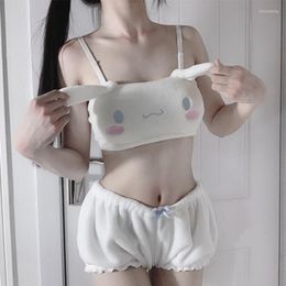 Dames shorts pluche sexy kleding vrouw tweedelig pak y2k schattige cartoon anime top ondergoed lolita meisje camisole tee dames