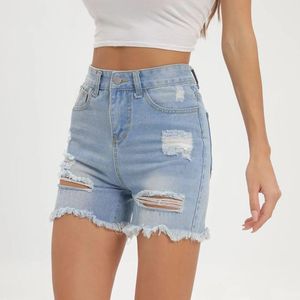 Short féminin Pocket Pocket Stretch Slim Sexy Sexy Denim Hole Fashion Christmas For Women