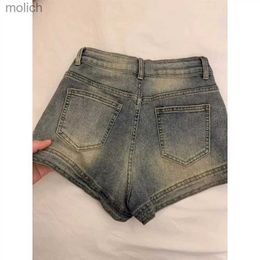 Short féminin rétro mini short denim mini féminités d'été