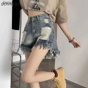 Damesshorts S-5XL Shorts Dames Wijde pijpen Denim Losse vintage chic Gescheurd Zomer Hotsweet Hoge taille broek Casual Tieners All-match UlzzangC243128