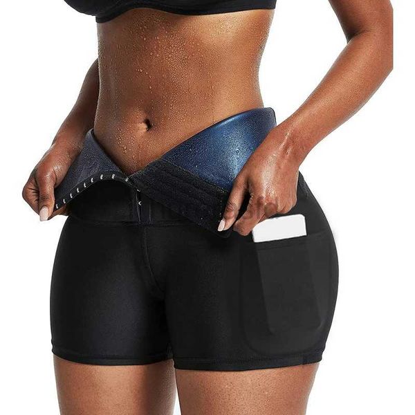 Shorts pour femmes Sauna Sweat Pantalons courts Suisseaux pour femmes hautes thermos Shorts compression Thermo Workout Corps Shaper CHEMPS D240426