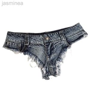 Damesshorts Sexy lage taille denim shorts met kwastjes Jeans String Kort Feminino Strand Zomer ldd240312