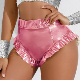 Damesshorts Sexy zomer- en herfststretch Grote maten Strakke zwarte kunstleren shorts Casual shorts Leren broeken voor dames