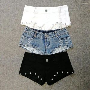 Shorts pour femmes Sexy Gland Taille Basse Taille Courte Mode Denim Booty Jeans Vintage Micro Mini Club Wear Femmes