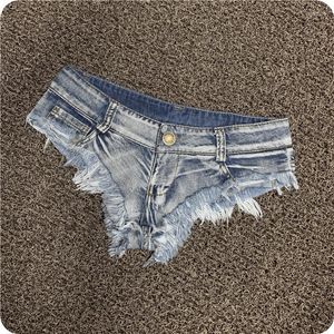 Dames shorts sexy dames low rek rek mini denim broek strand feestclubkleding