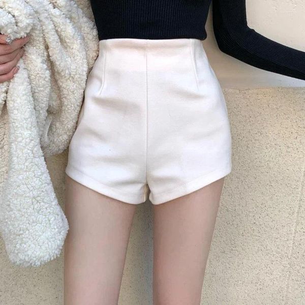 Pantalones cortos para mujer Pantalones cortos para que las mujeres usen estilo coreano Ancho para mujer Mini Tweed Ropa de calle sexy Ropa Trajes de bajo precio