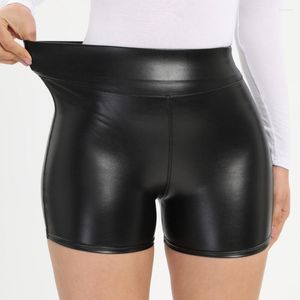 Dameshort rok 2023 Sexy zwart pu leer magere elastische high taille korte broek vrouwen kleding faux goth legg