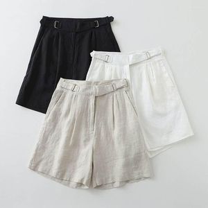 Shorts Pour Femme Solide Pour Les Femmes Décontracté Lâche Taille Élastique Jambe Large Vintage Harajuku Style Coréen Pantalon À Cinq Points Vêtements