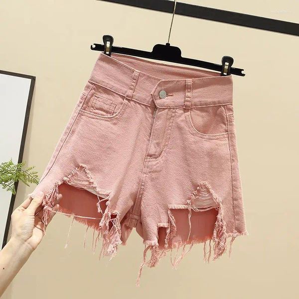 Shorts pour femmes Streetwear élégant sexy filles vintage déchiré jeans femmes taille haute denim femme 2024 pantalons d'été