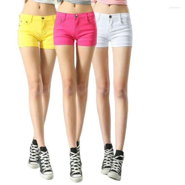 Shorts pour femmes été plage mode femmes couleur unie coupe ajustée ascenseur hanche Denim danse Mini jean culotte fille vêtements décontractés cadeau