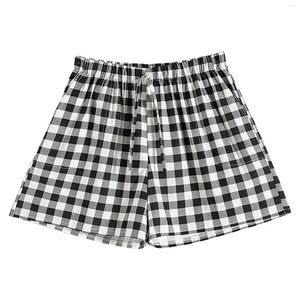 Shorts pour femmes été coton lin plaid femmes maison décontracté plage pantalons courts loisirs femme sport